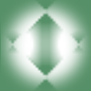 Green glowing diamond background